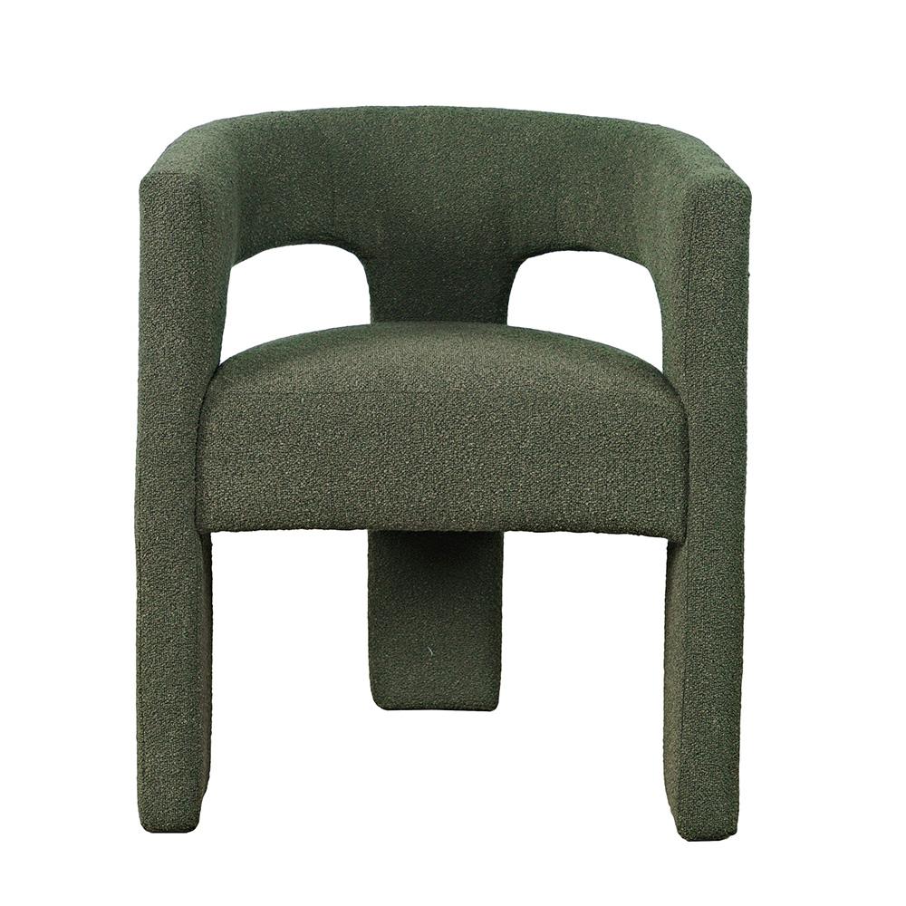 Jofran - Sven Modern Contemporary Upholstered Three-Leg Curved Back Dining Chair - SVEN-CH-FOREST